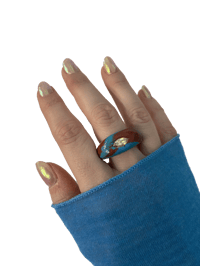 Image 3 of Light Blue Brown Marble 🐬🤎