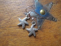Image 2 of Silver Starfish Charm Earrings