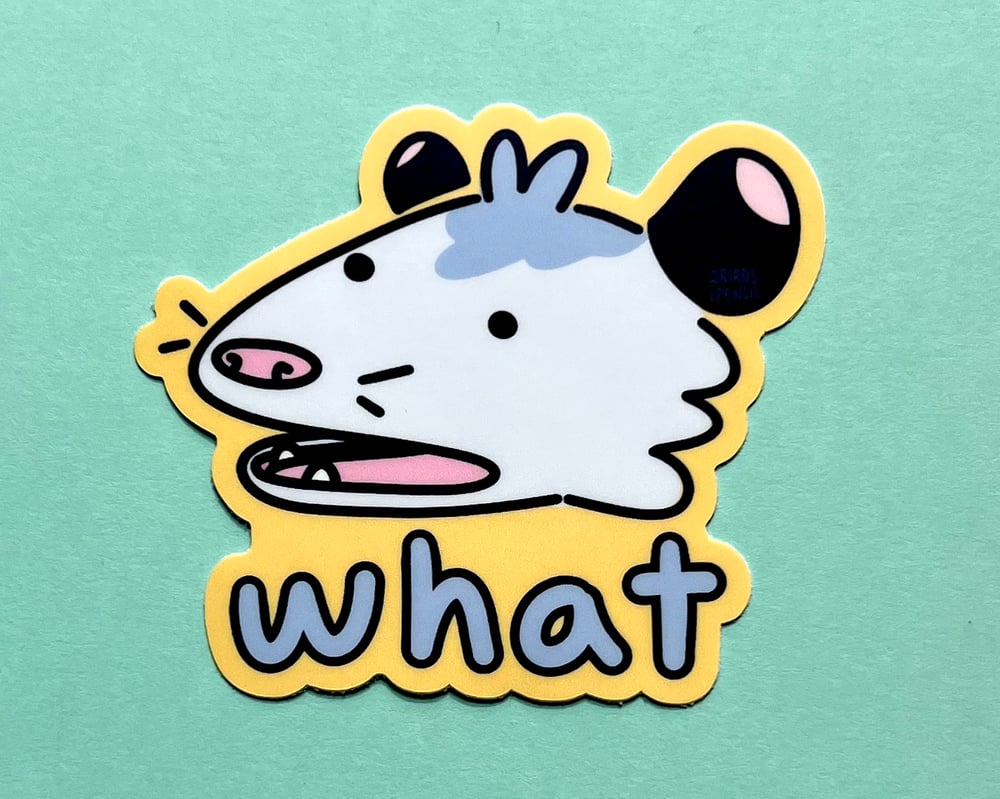 Image of Confused possum vinyl sticker
