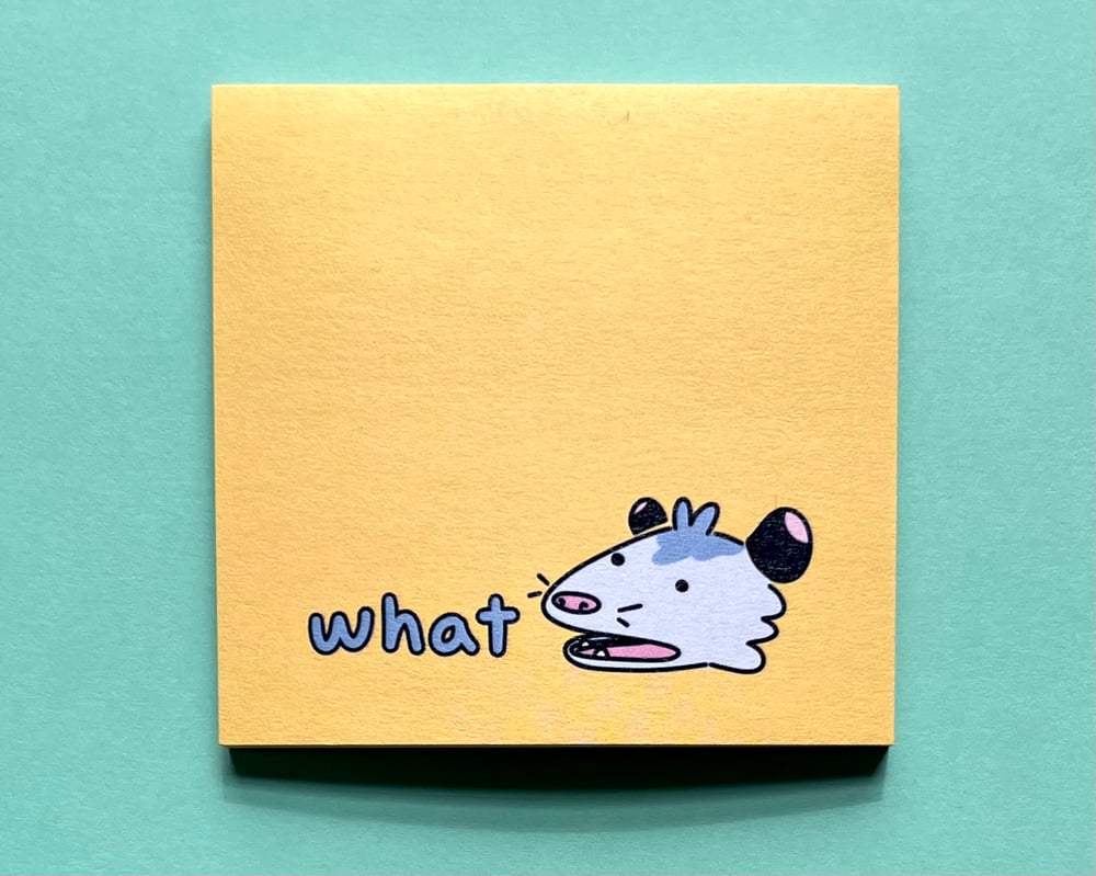 Image of Confused possum sticky notes