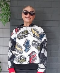 Image 1 of KylieJane fleece hoodie -cars