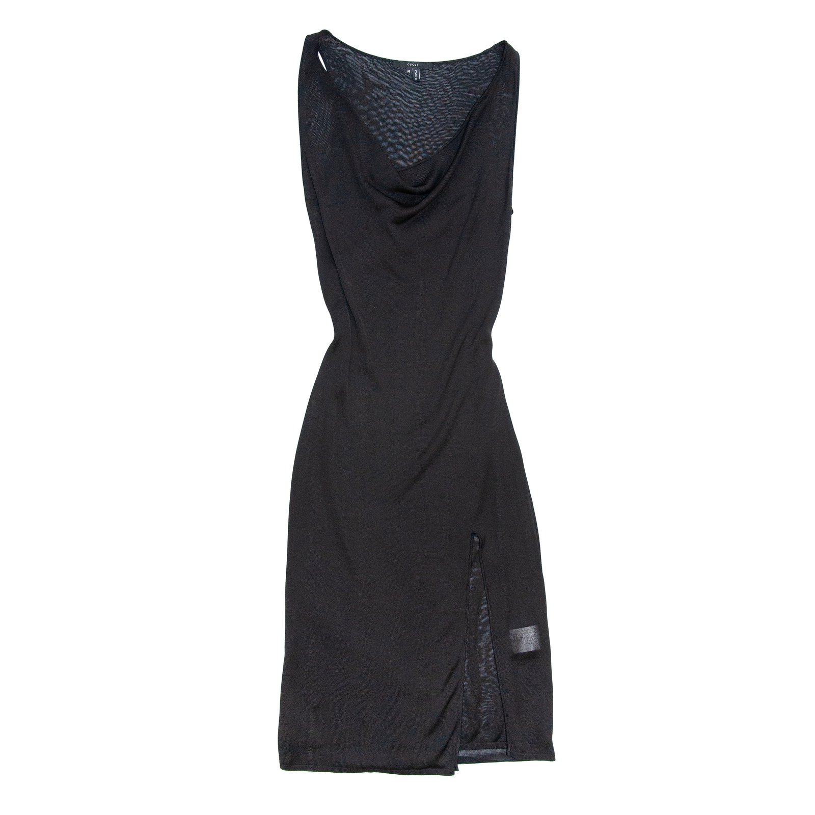 Gucci by Tom Ford 2001 Knitted Cowl Neck Black Dress † Ruder