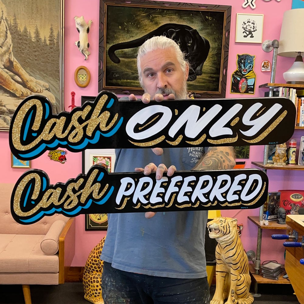Cash Only or Preferred w/ Glitter