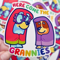 Image 1 of Here Come the Grannies Sticker