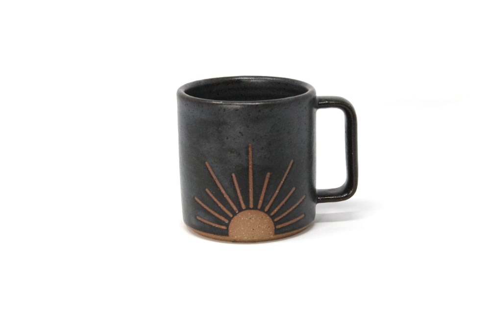 Image of Sunrise Mug - Charcoal, Speckled Clay