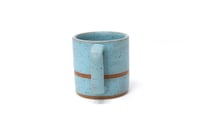 Image 2 of Classic Striped Mug - Sky Blue, Speckled Clay
