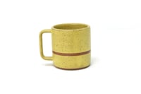 Image 3 of Classic Striped Mug - Lemon Creme, Speckled Clay