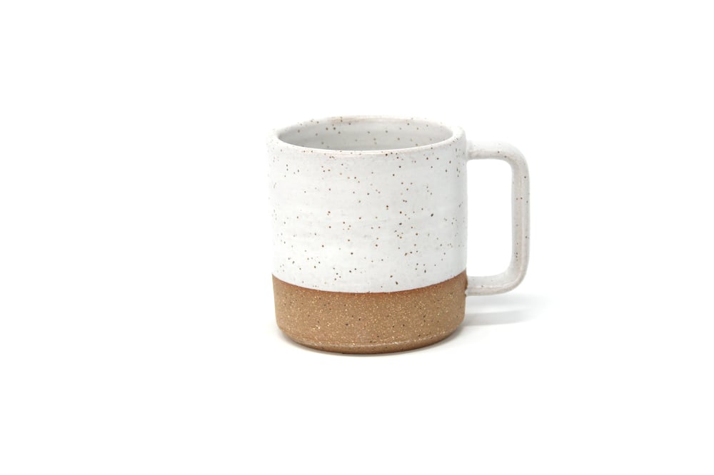 Image of Classic 3/4 Dip Mug - Alabaster, Speckled Clay