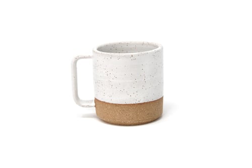 Image of Classic 3/4 Dip Mug - Alabaster, Speckled Clay