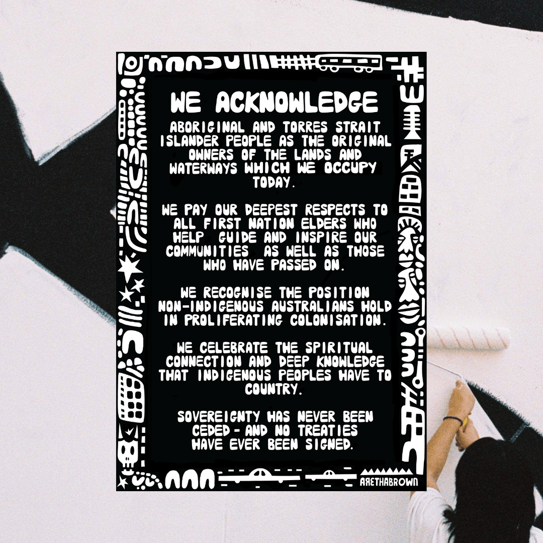 'WE ACKNOWLEDGE' POSTER (A2) | ARETHA BROWN