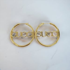 Image of BESTIE LOVE 💕 Authentic Preloved Vintage GUCCI Gold Hoops