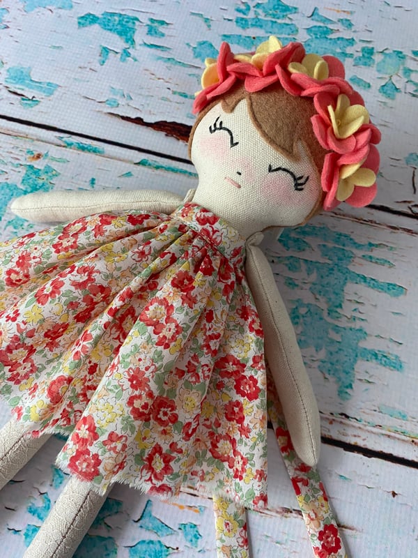 Image of Primrose, Petite Elf With Bright Flowered Dress