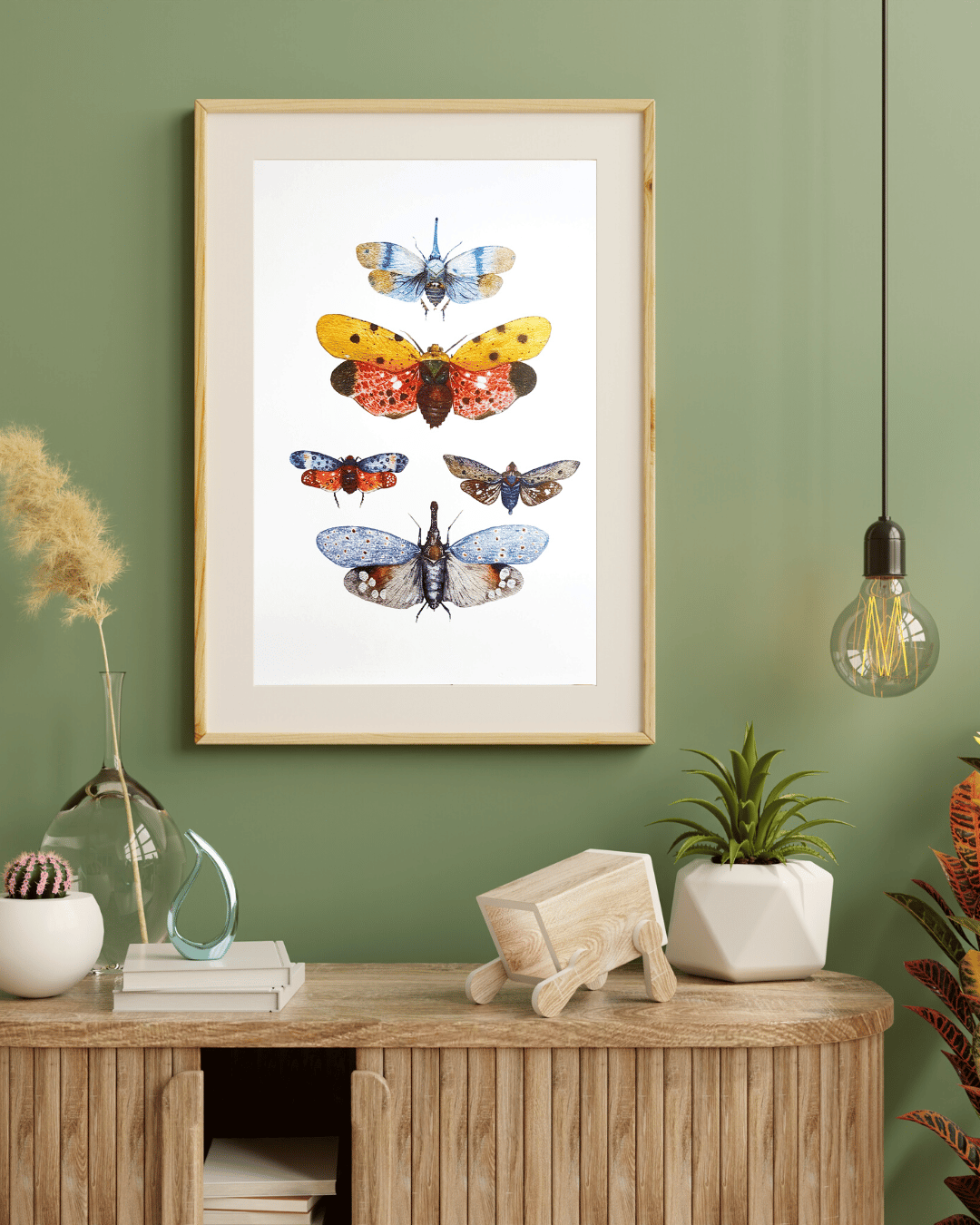 Image of Insect Lanternfly Watercolor Illustration LIMITED EDITION PRINT 