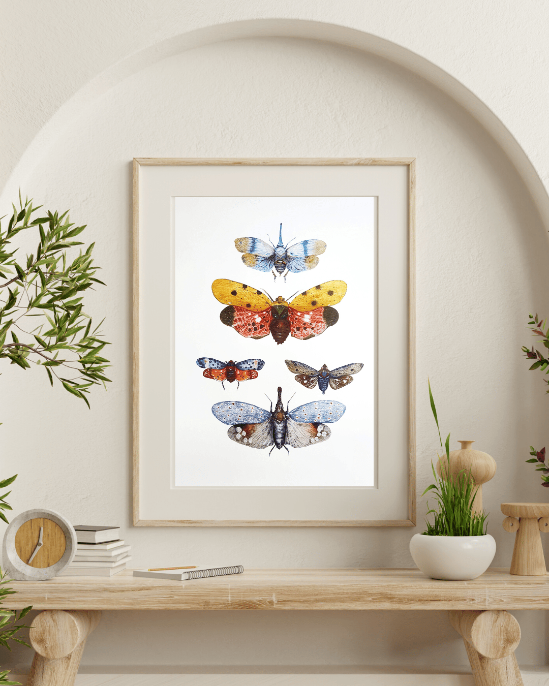 Image of Insect Lanternfly Watercolor Illustration LIMITED EDITION PRINT 
