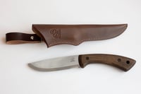 Image 1 of Beaver Craft Bushcraft Knife Walnut Handle with Leather Sheath - BSH1