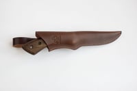 Image 2 of Beaver Craft Bushcraft Knife Walnut Handle with Leather Sheath - BSH1