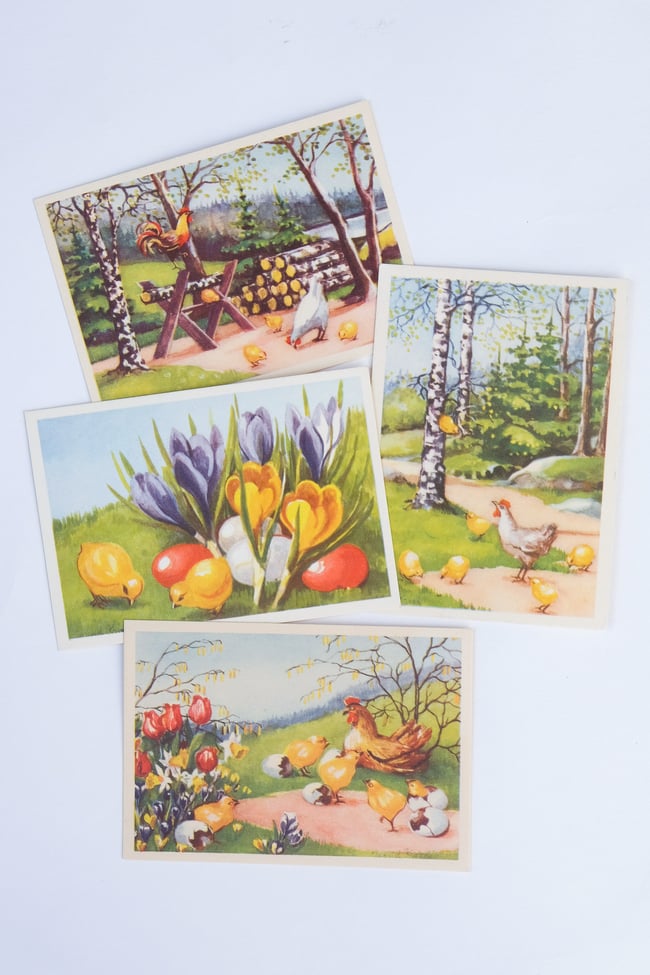 Set of 4 Vintage Easter Postcards no 2