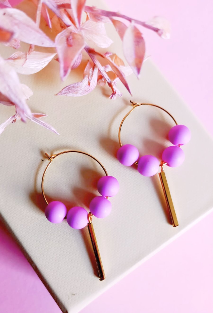 Image of Pendientes ARO GRANDE NAHLA - Orquídea