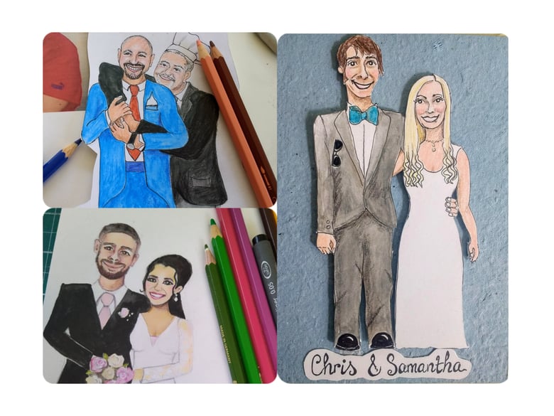 Image of Cartoon Wedding Card