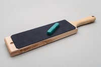 Image 3 of Dual-Sided Leather Paddle Strop with P1 Polishing Compound - LS1P1