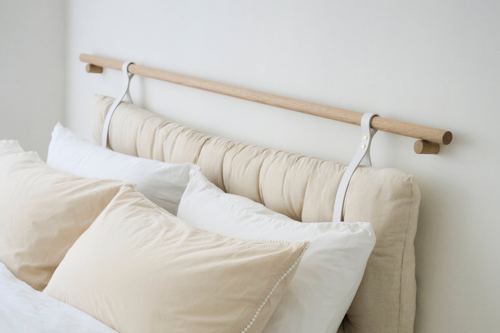 Hanging 2024 pillow headboard