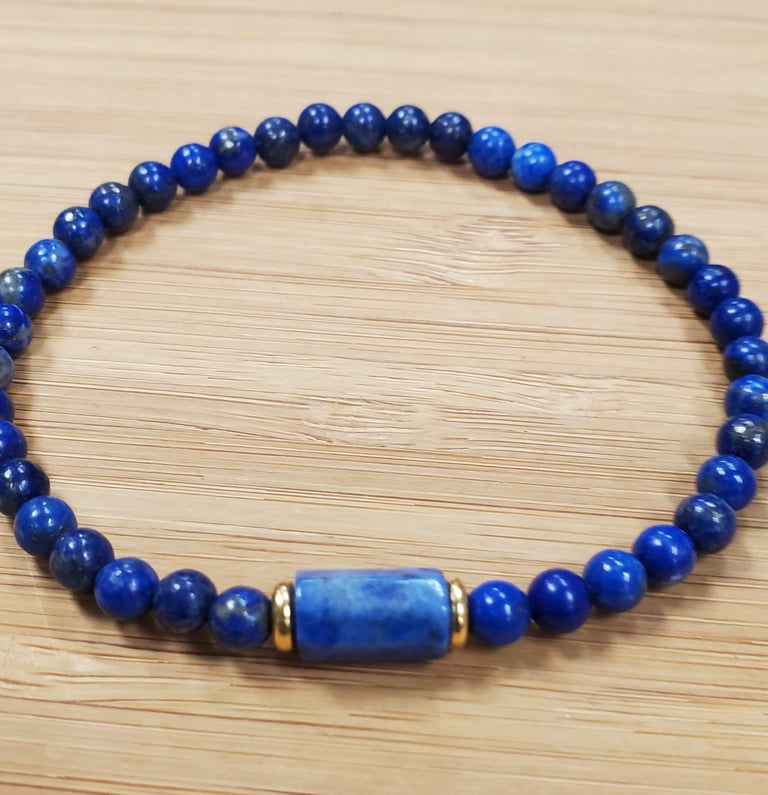 Blue Lapis Gemstone Bracelet Image 3