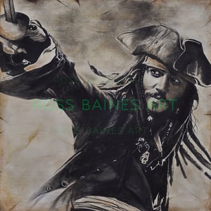 Image of CAPTAIN JACK - ORIGINAL ACRYLIC PAINTING 2x2FT