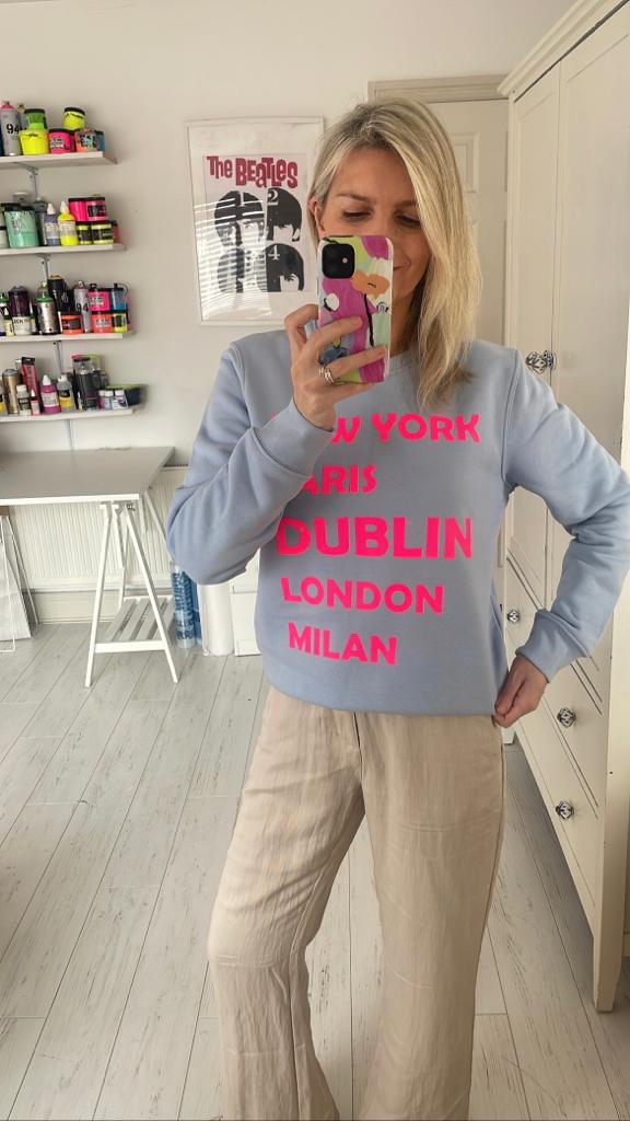 Image of Dublin Blue Slogan Sweatshirt