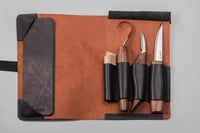 Image 3 of Beaver Craft Deluxe Spoon Carving Set With Walnut Handles - S13X