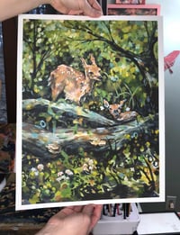 Image 1 of 12x16" Limited Edition Print of Forest Fawns
