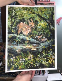 Image 1 of PRINT 12x16" Limited Edition Print of Forest Fawns
