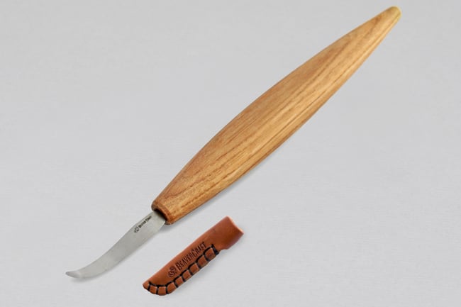 Beaver Craft Open Curve Spoon Knife with Leather Sheath - SK4S