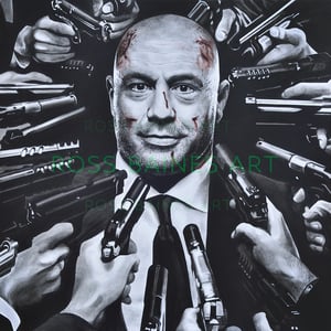 Image of DON'T SHOOT THE MESSENGER - ORIGINAL ACRYLIC PAINTING 2x2FT