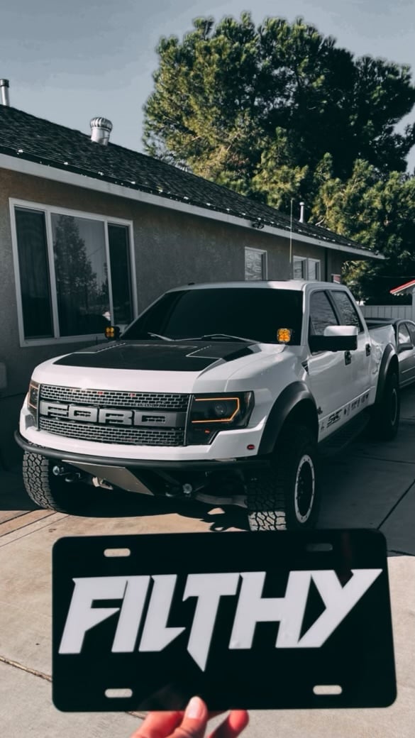 "FILTHY" Vanity Plate (sold individually)