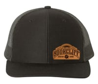 Trucker Style Hat Snap Back  - Leather Patch 