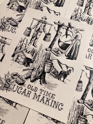 Image of MAPLE SYRUP: OLD TIME SUGAR MAKING [Print]