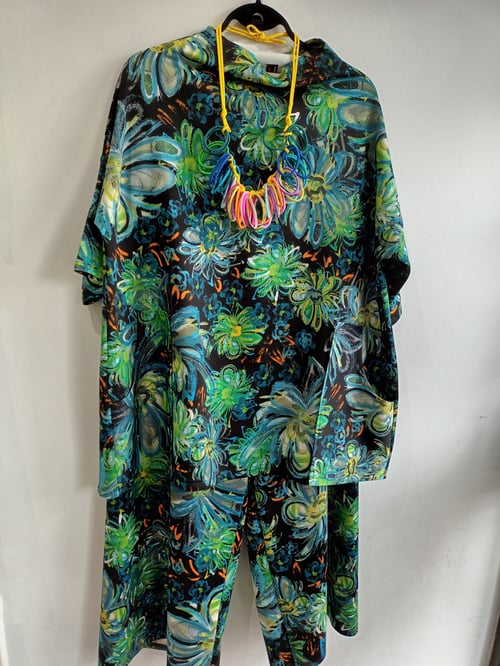 Image of scuba tunic...green yellow print