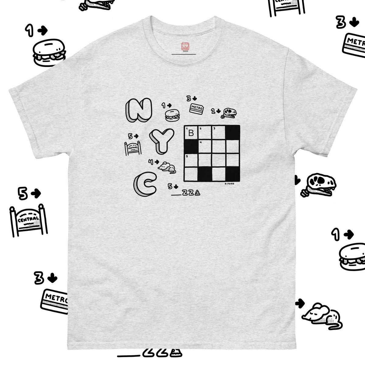 NYC CROSSWORD TEE POMMO Press NYC CROSSWORD TEE POMMO Press
