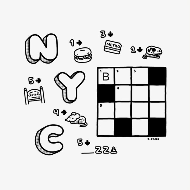 NYC CROSSWORD TEE POMMO Press