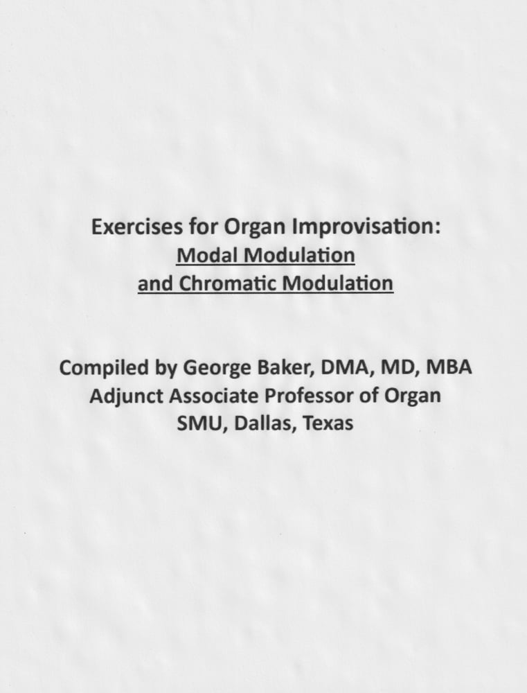 Image of Modal Modulation and Chromatic Modulation, Exercises for Organ Improvisation; PDF Book