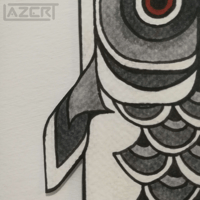 Image 2 of Paper Koinobori (Black)