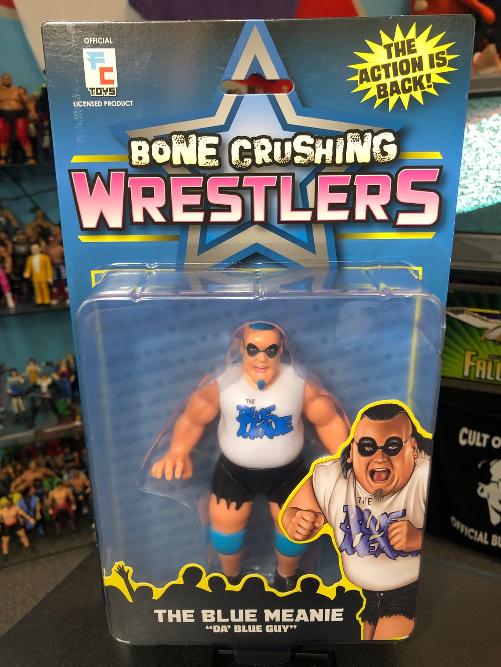 **IN STOCK** BLUE MEANIE Bone Crushing Wrestlers Series 1 Figure