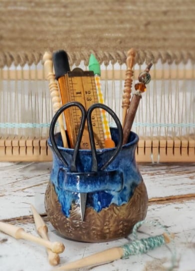Image of Small Crafter's Catch-all & steel bonsai snips: Nestled in the Forest under Bluebird Skies 3/2023