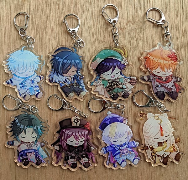 Image of [PREORDER] Genshin Impact Sleepy Chibi Charms