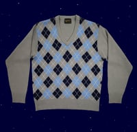 Image 1 of Vintage grey and blue argyle sweater