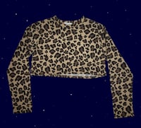 Image 1 of Leopard crop top