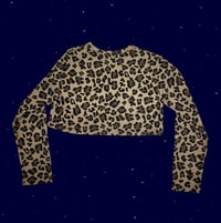 Image 2 of Leopard crop top