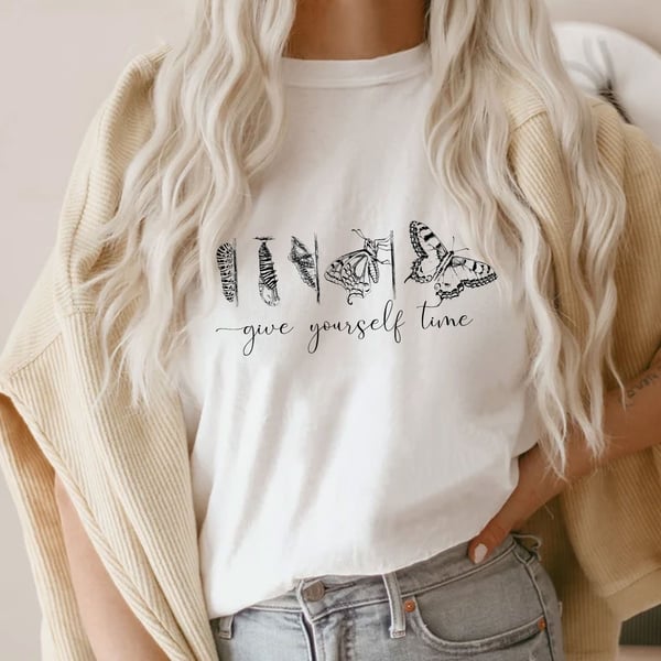 Image of Butterfly T-shirt, Crewneck t-shirt