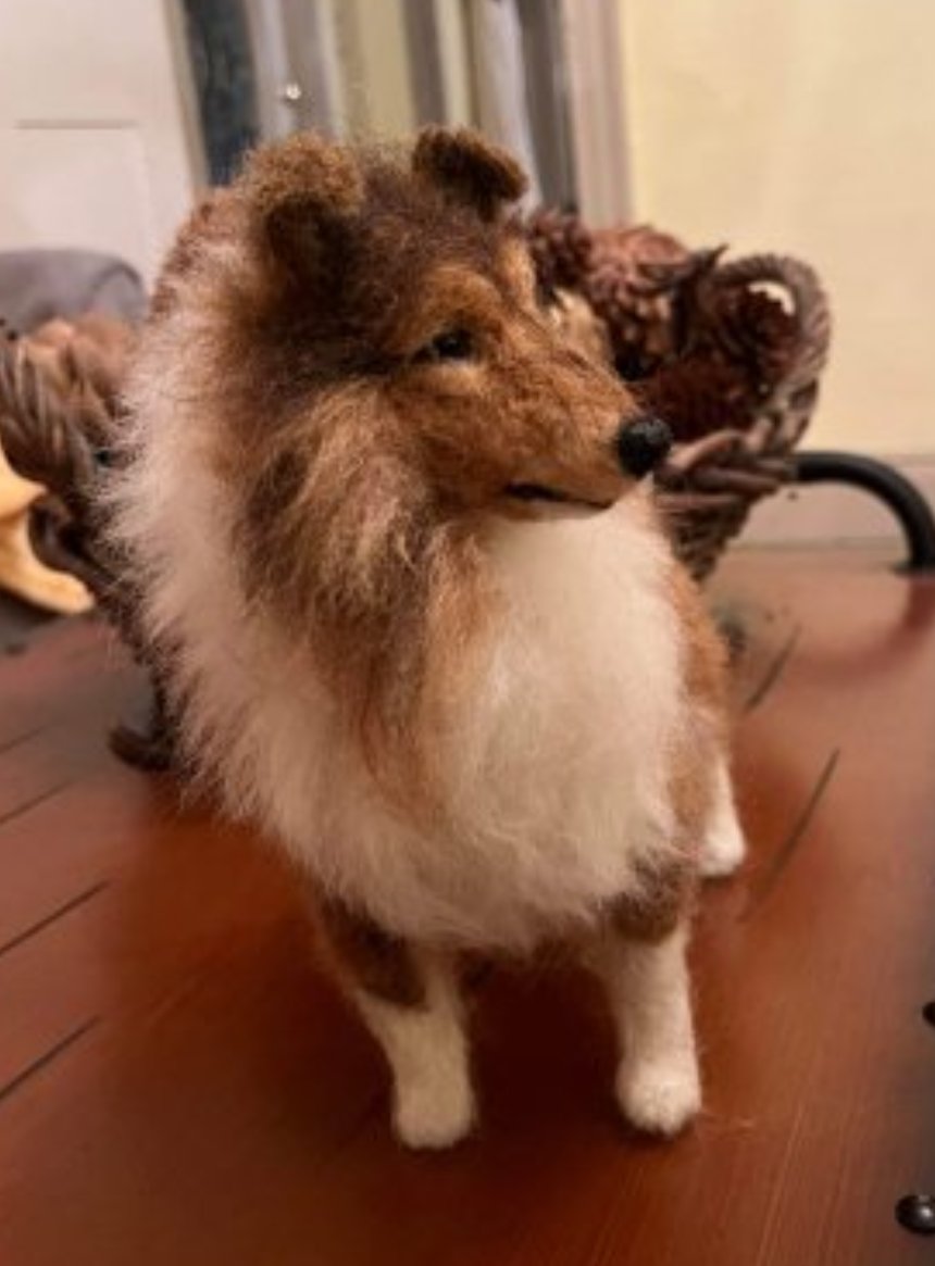 Image of 12" Standing Rough Collie (any color)