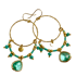 Ltd Ed - Gold Lyra Drop Earrings - Aquamarine  Image 3
